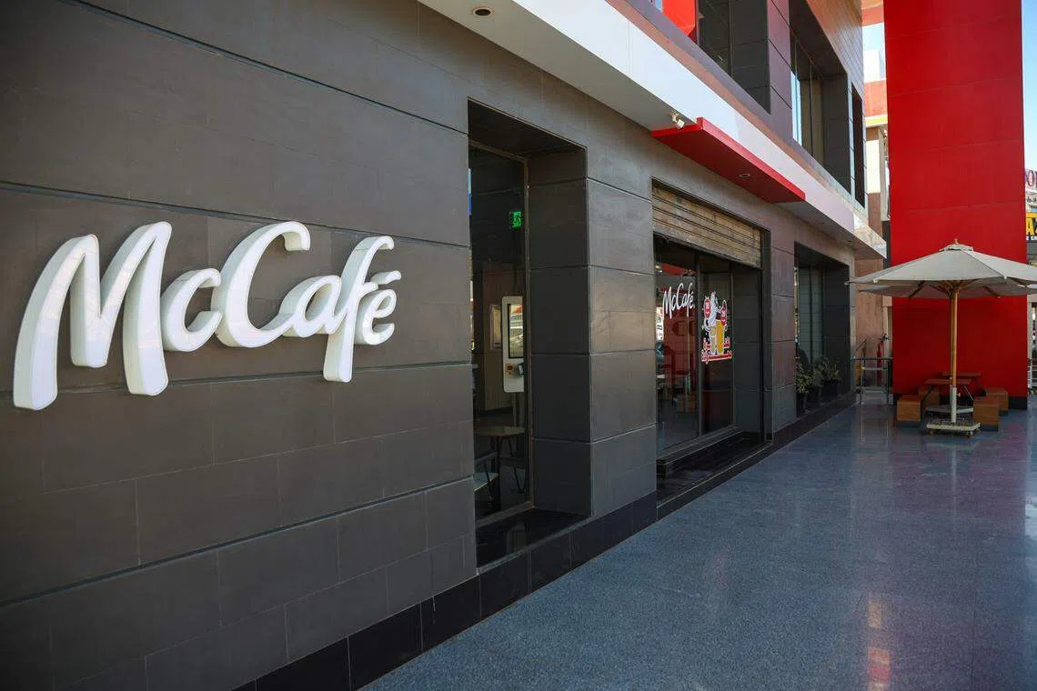 An empty McDonalds outlet in Cairo.