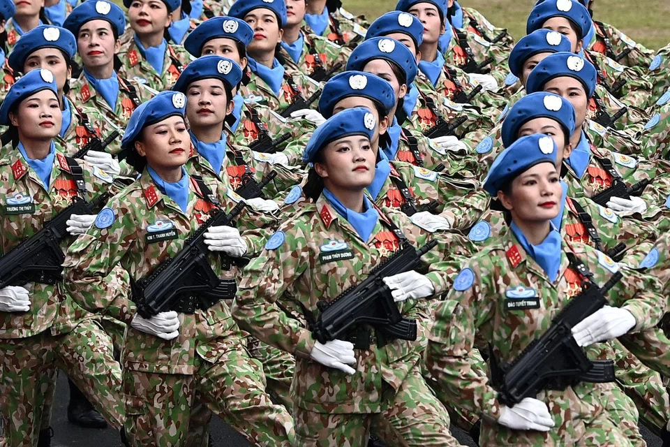 Tens of thousands of people crowded Dien Bien Phu’s main stadium to watch military parades and variety shows, and listen to rousing speeches.