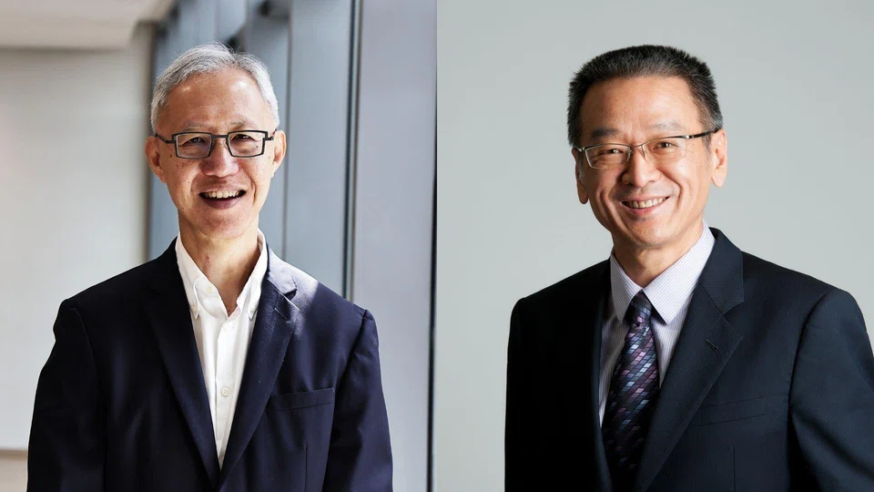 Dr Sung Cheng Chih (right) succeeds Prof Tan Cheng Han as SGX RegCo chairman from Jan 1.