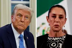 As world markets slumped, President Trump and his Mexican counterpart Claudia Sheinbaum both announced the halt in the levies after she agreed to send 10,000 troops to the US-Mexico border following talks on Monday.