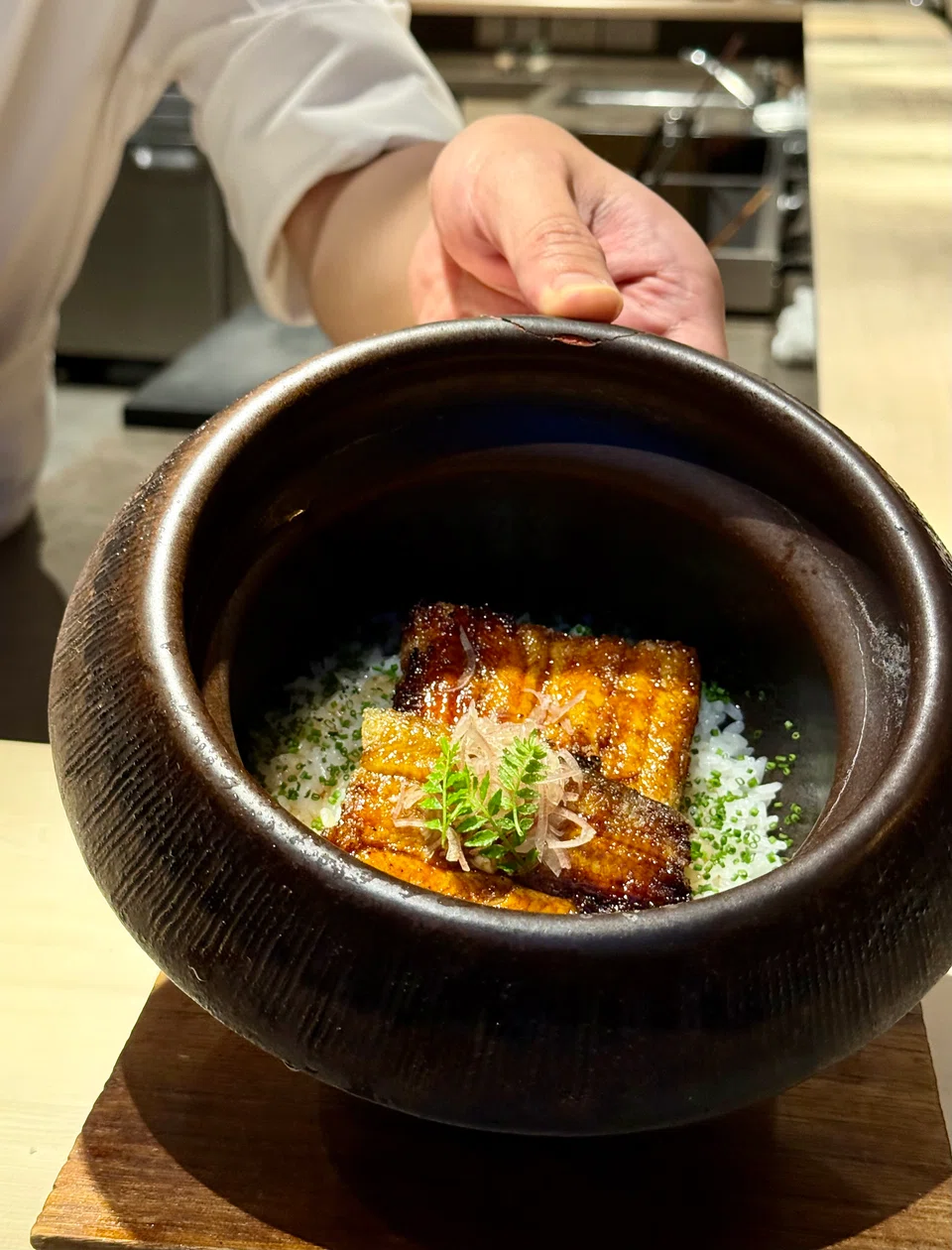 An unagi donabe finishes off the savoury courses.