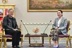 CEO and founder of Nvidia Jensen Huang met with Thai Prime Minister Paetongtarn Shinawatra while on a visit to Bangkok, and the two agreed to deepen cooperation on artificial intelligence.