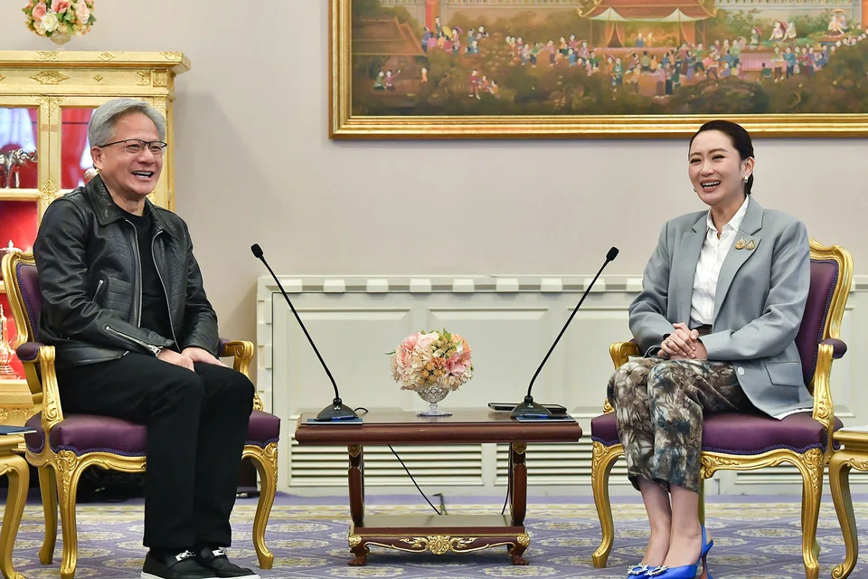 CEO and founder of Nvidia Jensen Huang met with Thai Prime Minister Paetongtarn Shinawatra while on a visit to Bangkok, and the two agreed to deepen cooperation on artificial intelligence.