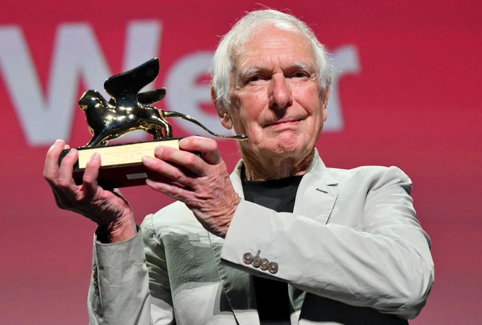 Australian director Peter Weir poses after he received the Golden Lion for Lifetime Achievement Award before the screening of his movie 'Master and Commander' during the Venice International Film Festival on 02 Sep 2024. 