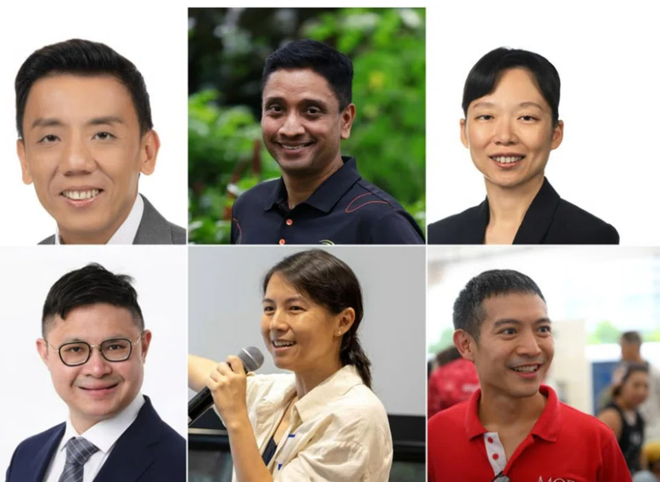 (Clockwise from top left)Jeffrey Siow, Dinesh Vasu Dash, Jasmin Lau, Shawn Loh,  Goh Hanyan and Foo Cexiang.