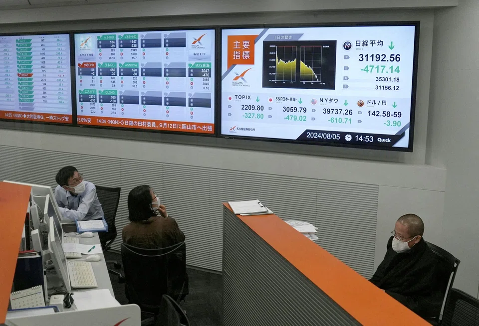 The benchmark Nikkei 225 index jumped 7.39 per cent, or 2,324.26 points, to 33,782.68, while the Topix jumped 7.28 per cent, or 162.07 points, to 2,389.22 on Tuesday morning.