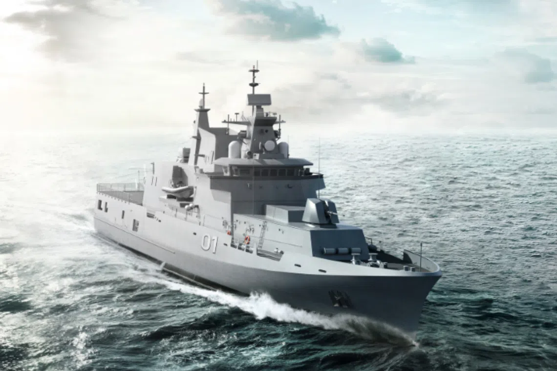 A naval vessel from Luerssen Australia, which specialises in the design, manufacture and servicing of yachts, naval and coastguard vessels.