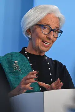 ECB president Christine Lagarde says: "We reconfirmed that we are in a good place, which does not mean that we are static."
