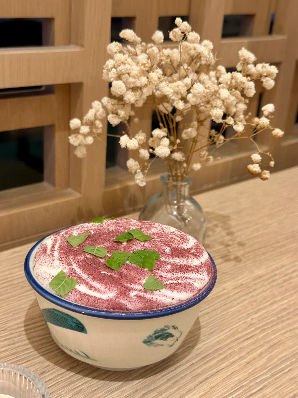 Strawberry ice cream and  rhubarb.