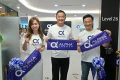 From left: MetaComp co-president Tin Pei Ling, chairman Bai Bo and co-president Eddie Hui. The company says it achieved full-year net profitability in 2025.