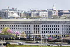 The Pentagon in Arlington, Virginia, April 10, 2023. Classified military documents that were leaked online ‘pose a very serious risk to national security’ according to Pentagon officials.