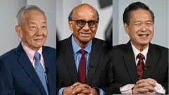 From left: Ng Kok Song, Tharman Shanmugaratnam, and Tan Kin Lian. Political impartiality is one of the hot topics in the candidates' broadcasts.