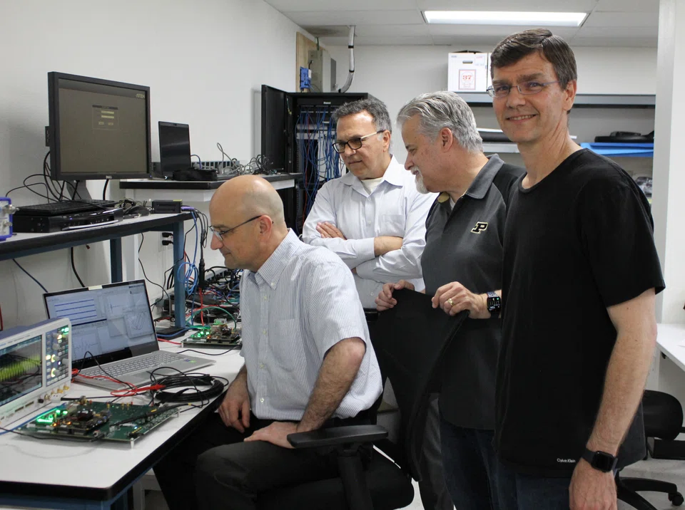 The team from Silicon Valley automotive ethernet chip startup Ethernovia. From left: Hossein Sederat, CTO and co-founder, Ramin Shirani, CEO and co-founder, Roy Myers, SVP of Engineering and co-founder, and Darren Engelkemier, VP of Silicon Engineering and co-founder. 