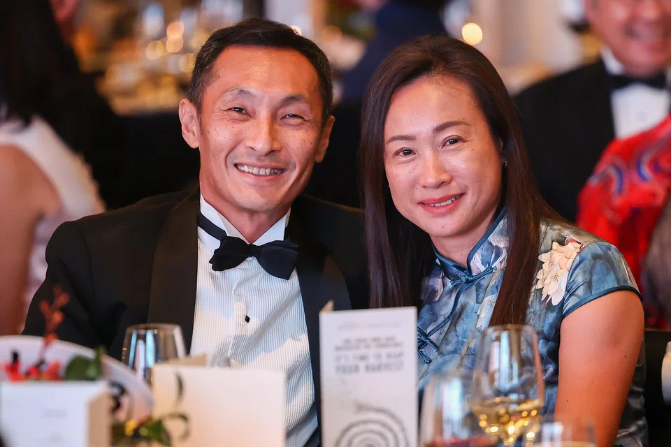 Singapore Post group CEO Vincent Phang and wife Wu Jiat-Hui, partner-in-charge of Heidrick & Struggles’ Singapore office.