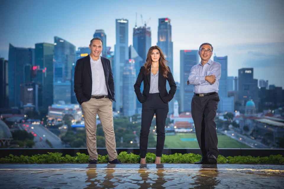 BlueRed Partners’ managing director Yishai Klein; business development head Laurence Harel; and Keng Ann Yap, vice president of operations. 