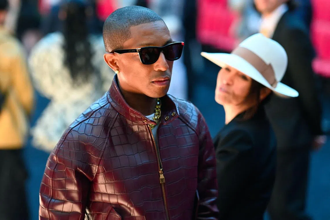 US singer-songwriter, music producer and fashion designer Pharrell Williams at the Louis Vuitton women's Cruise 2026 show in France. Music is a useful complement to more traditional measures of brand buzz.