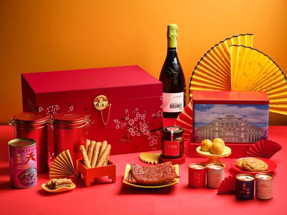 The Lunar New Year prosperity hamper (S$388 net).