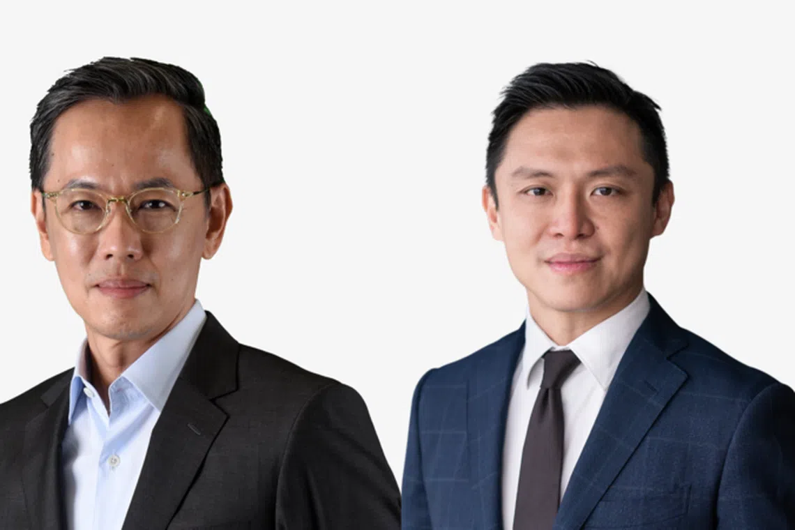 Calvin Phua (left) will succeed SLA's chief executive officer Colin Low from May 1, 2025.