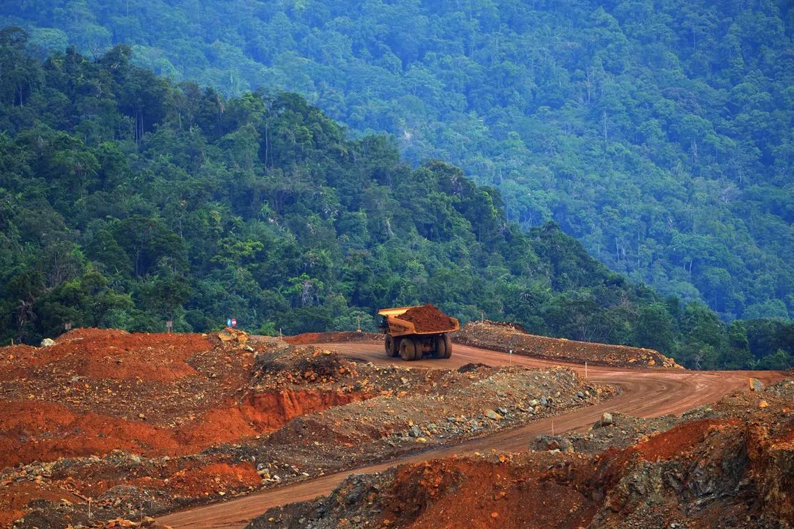 A nickel mine in Indonesia. Most of Indonesia's nickel is currently exported to China as low-grade pig iron, but more investment could allow it to be processed into higher-value battery-grade exports.