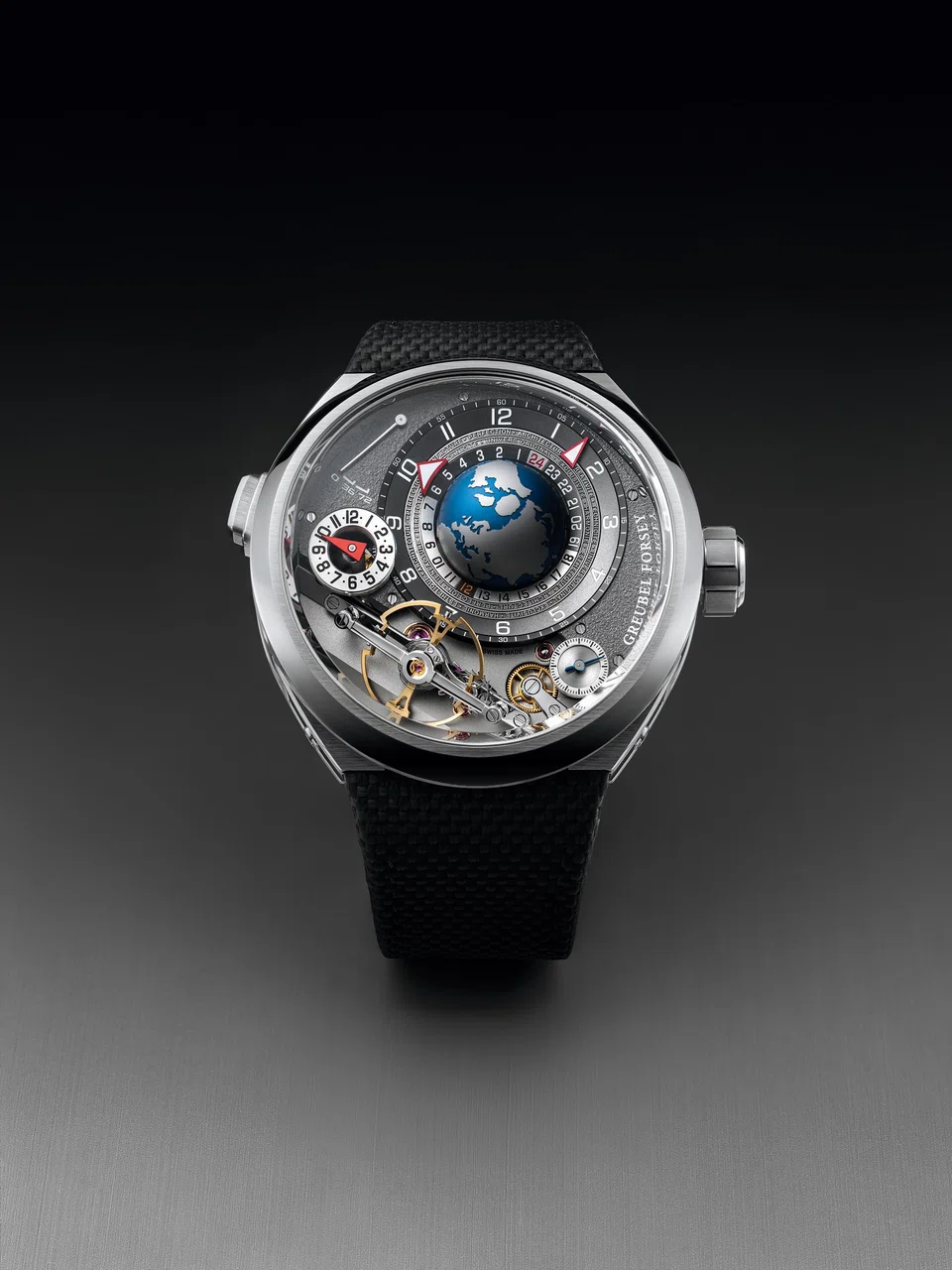 The new overhauled GMT Balancier Convexe by Greubel Forsey.
