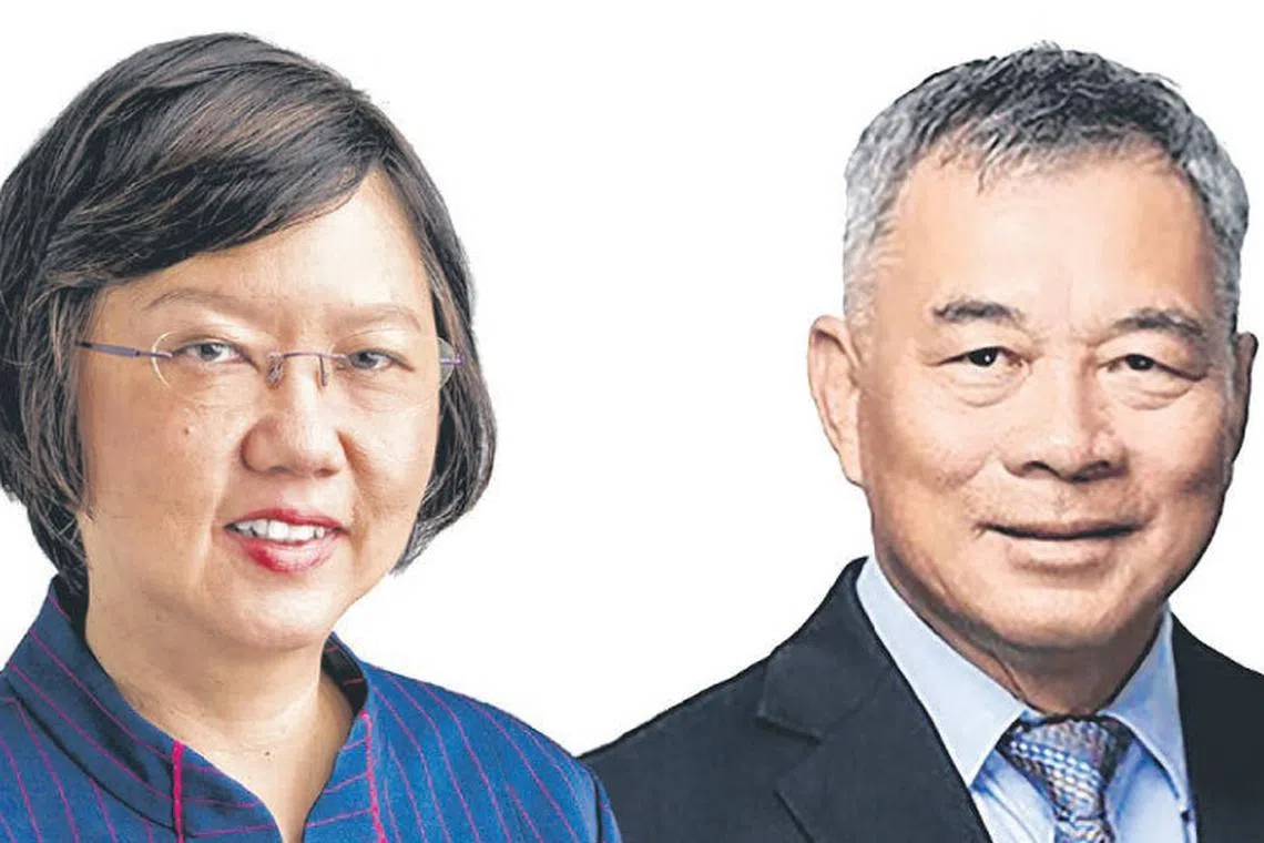 Tan Ching Yee (left) will take over from Richard Lim as EMA chairman after he steps down on Sep 30.