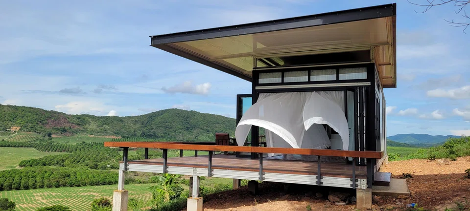 A breezy afternoon at Goh's prototype home.