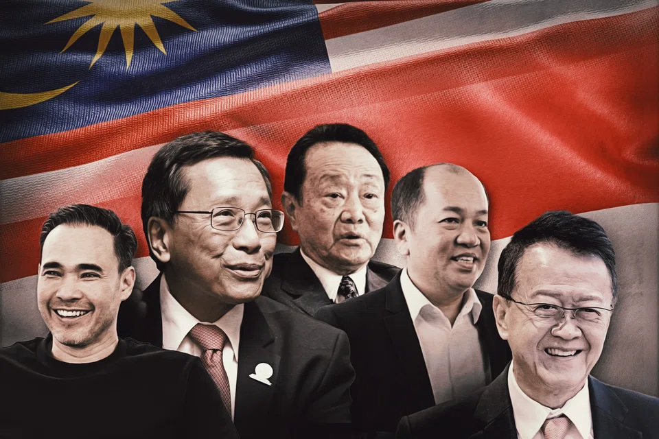 From left: Patrick Grove of Catcha Group; Genting Group's Lim Kok Thay; Robert Kuok of Wilmar Group; Tan Yu Yeh of Mr DIY; and Jeffrey Cheah of Sunway Group.