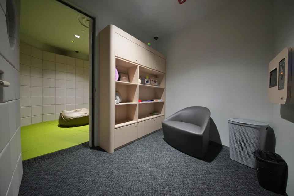 NLB's Punggol library has facilities ranging from calm pods (above), for those with sensory disabilities, to catalogue stations that have been fitted with assistive technologies.