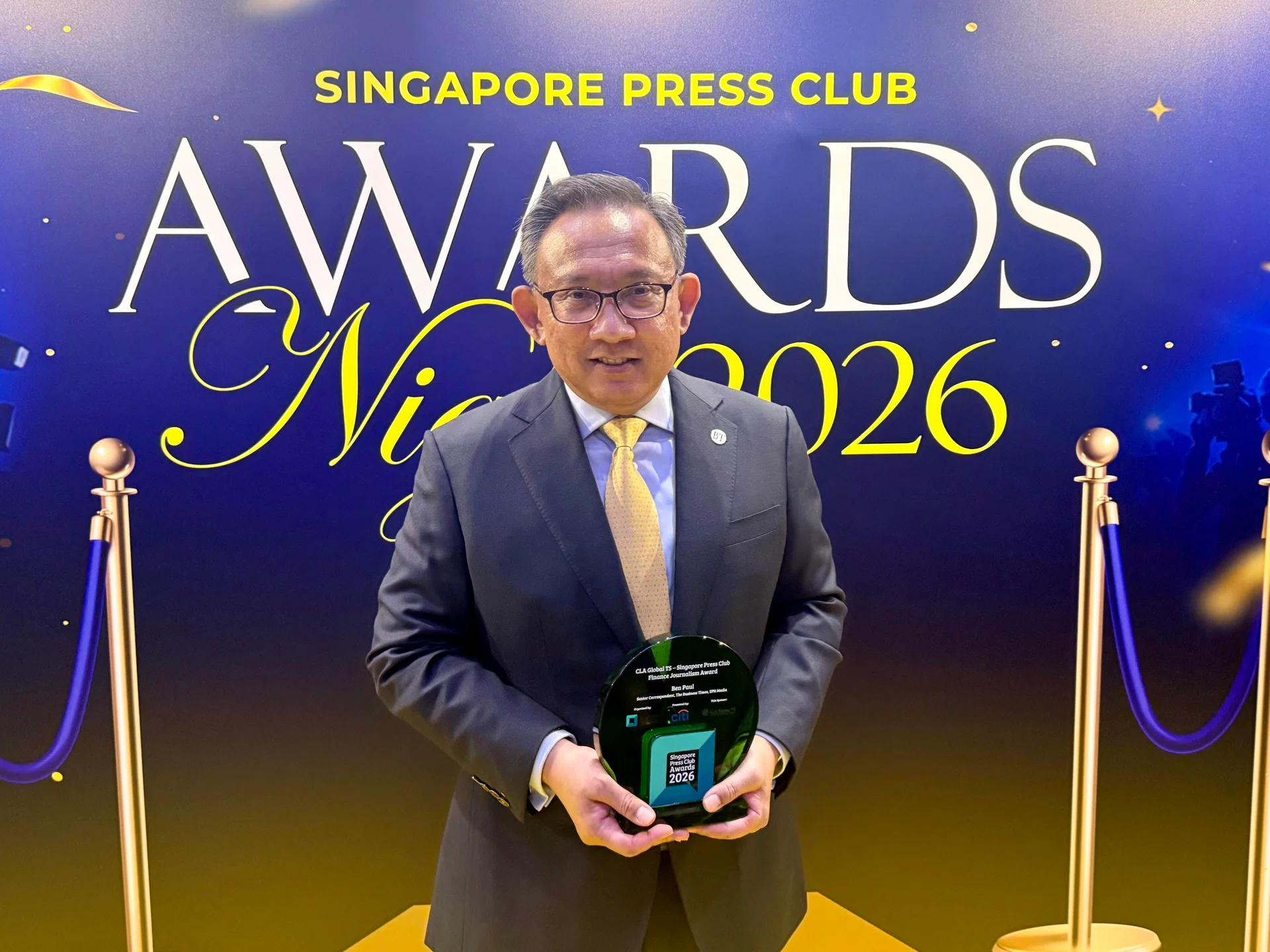 BT senior correspondent Ben Paul wins Singapore Press Club finance journalism award