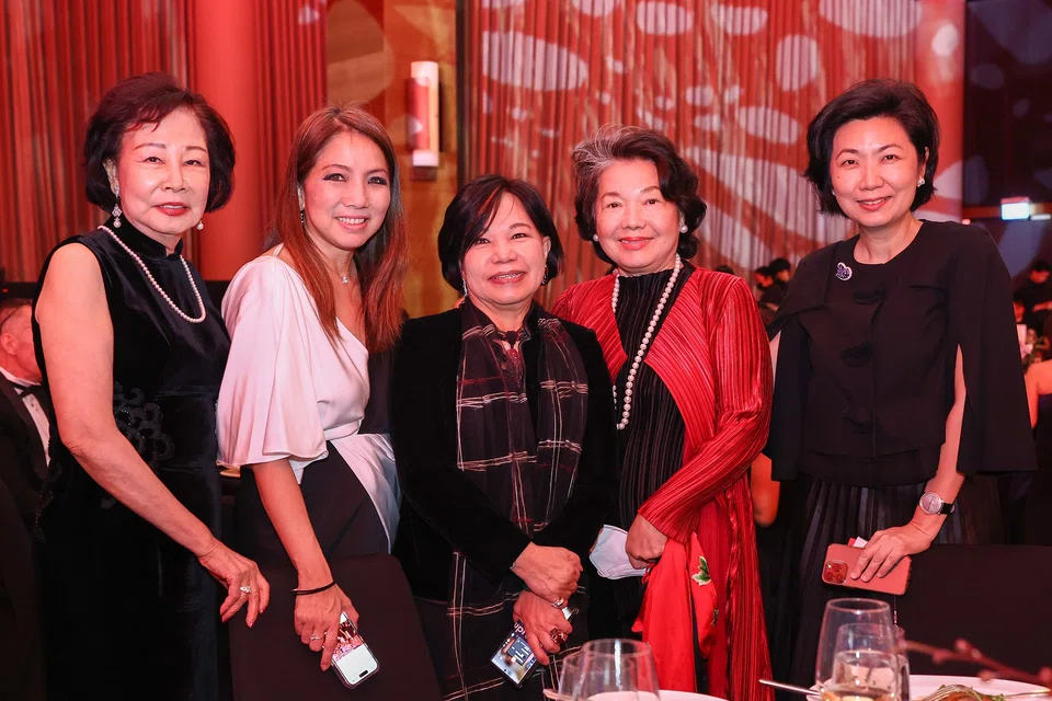 From left: Amy Yao, director, Hi-P International, and wife of Businessman of the Year, Yao Hsiao Tung; Tan Su Shan, group head of institutional banking, DBS; Dorothy Seet, Outstanding Chief/Senior Executive of the Year 2007; Yu-Foo Yee Shoon, retired Parliamentarian; and Thien Kwee Eng, CEO, Sentosa Development Corporation.
