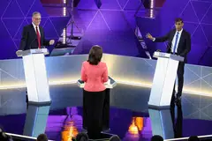 A YouGov survey finds that viewers of the final televised debate thought Prime Minister Rishi Sunak (right) was stronger on taxes and immigration, but that Labour leader Keir Starmer (left) was more likeable and trustworthy.