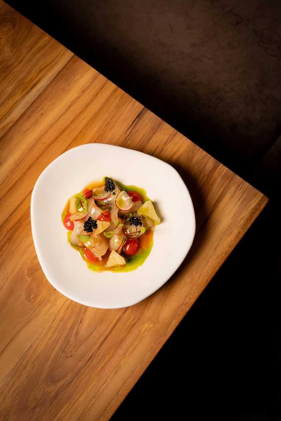 The sea bream in lemon dressing.