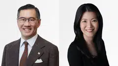 Chan San San (right) will take over the role of Prudential Singapore CEO from Dennis Tan (left). Tan remains as managing director of Prudential’s strategic business group with oversight for Singapore, Thailand and Vietnam.