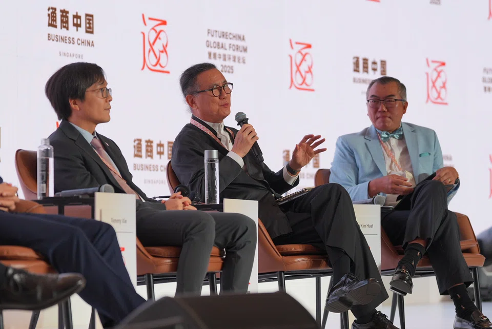 Panellist Vikrom Kromadit (centre), chairman of Amata Corporation, observes that Chinese manufacturers have rapidly expanded their presence in the developer's  industrial spaces in recent years.