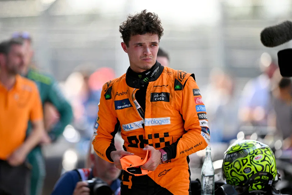 “About time! What a race. It’s been a long time coming. Finally, I have managed to do it,” Lando Norris says.