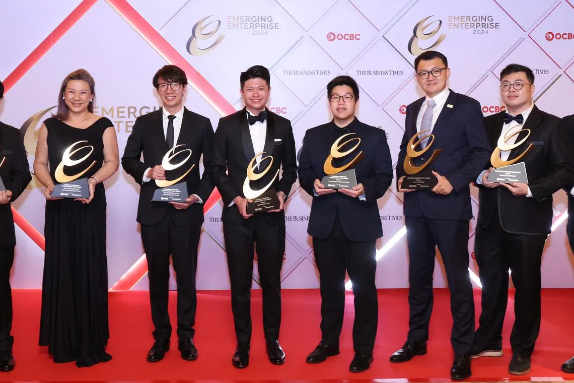 The eight winners of the Emerging Enterprise Awards 2024.