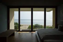 A guest room at the Hoshinoya Okinawa. 