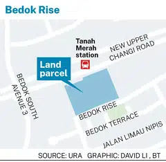 The state-land site in Bedok Rise is expected to yield some 380 private homes.