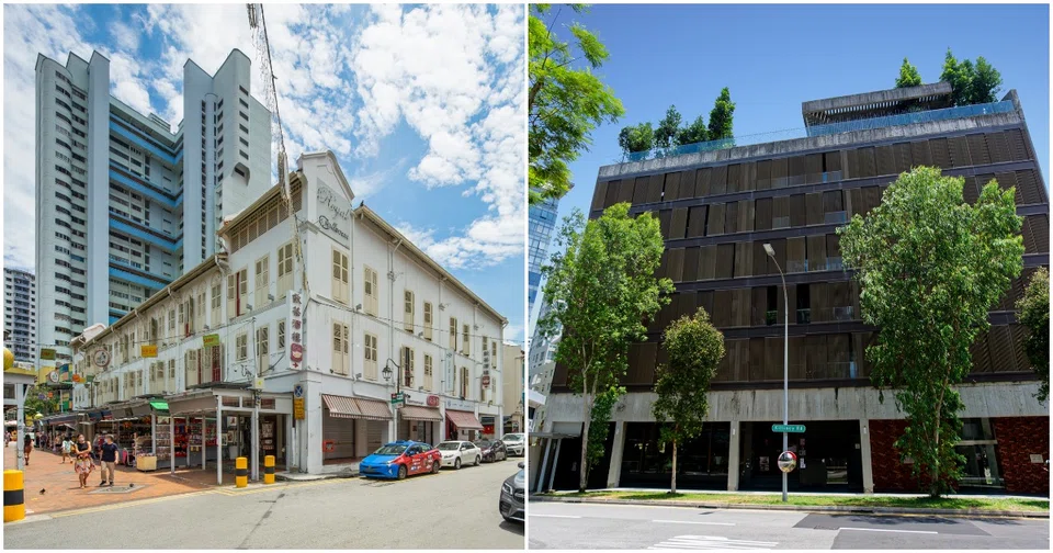 The Chinatown shophouses (left) are located along 20 Trengganu Street, while the freehold site (right) is located at 118 Killiney Road. 