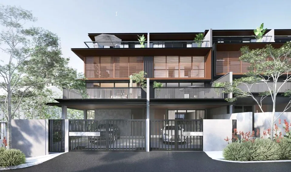 An artist impression of new terrace houses at Grove Drive that are currently for sale.