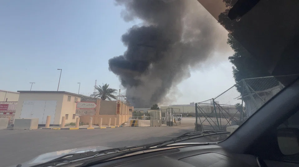 Smoke rises from the direction of a US naval base in Bahrain. MTQ's facilities in Bahrain and UAE have resumed operations.