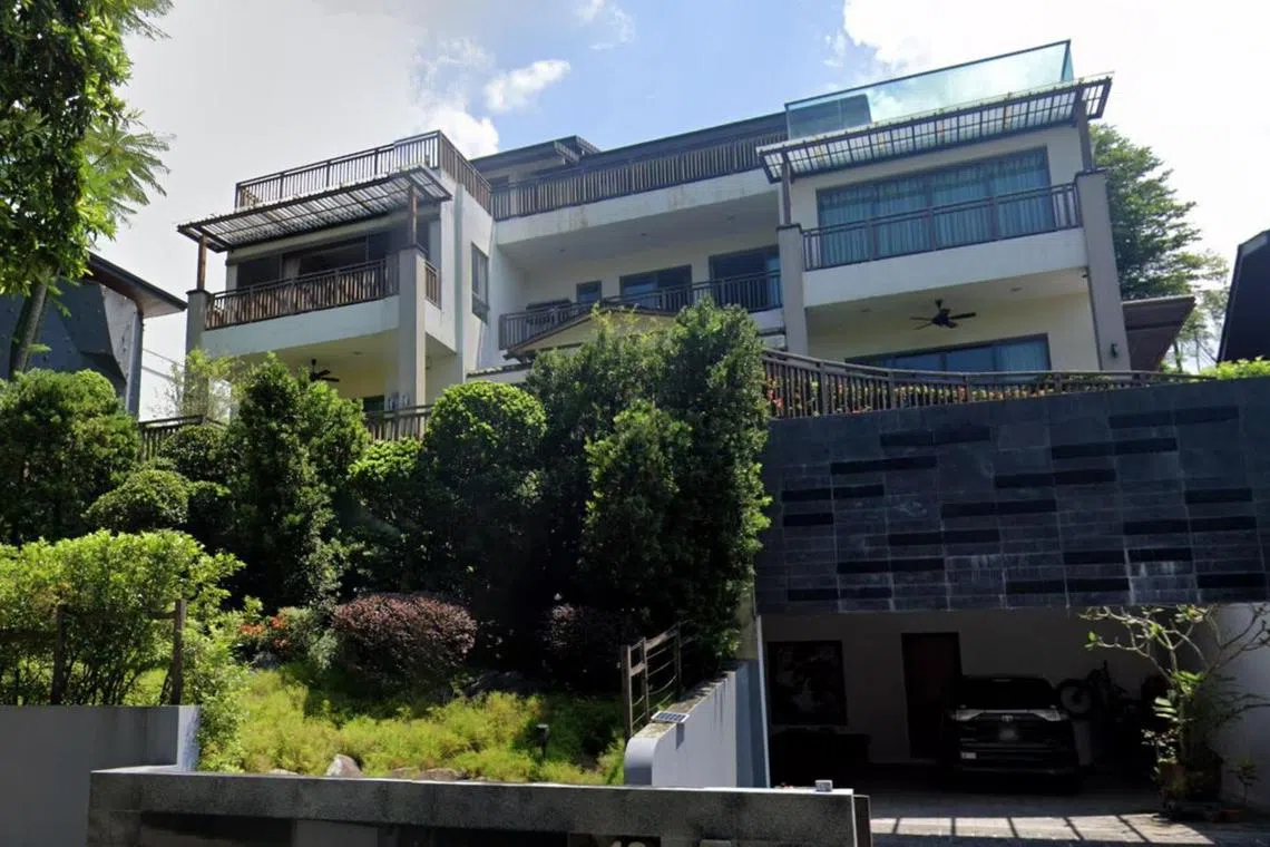 The house in Cluny Hill has a freehold land area of 15,140.50 sq ft.