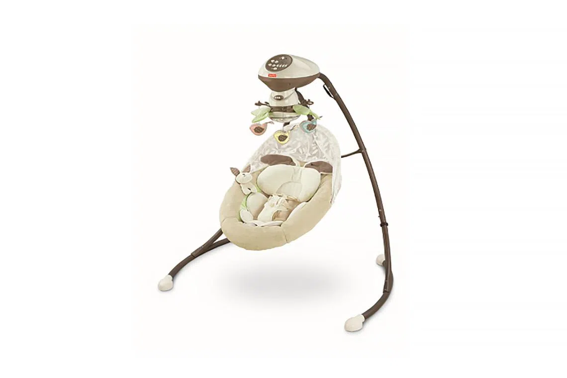The Snuga Swing, targeted at infants of up to nine months of age, has both front-to-back and side-to-side motions and comes in 21 different models.  
