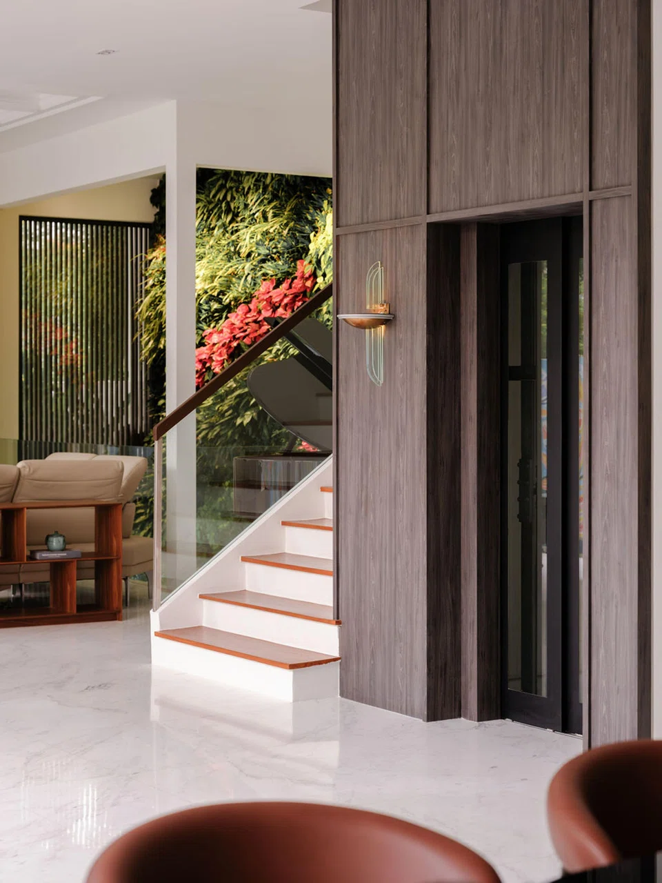 A lift allows for easy movement for the older members of the family.