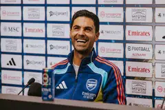 Arsenal manager Mikel Arteta speaks to the media as Emirates’ association with the football club continues to make history — the partnership, which began in 2006, stands as the longest-running in English Premier League history.