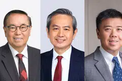 From left: Peter Seah, chairman of DBS; Stephen Ho, executive director and CEO of Hong Leong Asia; Kelvin Lim, chairman and CEO of LHN.