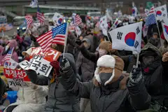 Pro-Yoon protesters rally to support the impeached South Korean President Yoon Suk Yeol near his official residence in Seoul, South Korea, Jan 7, 2025.