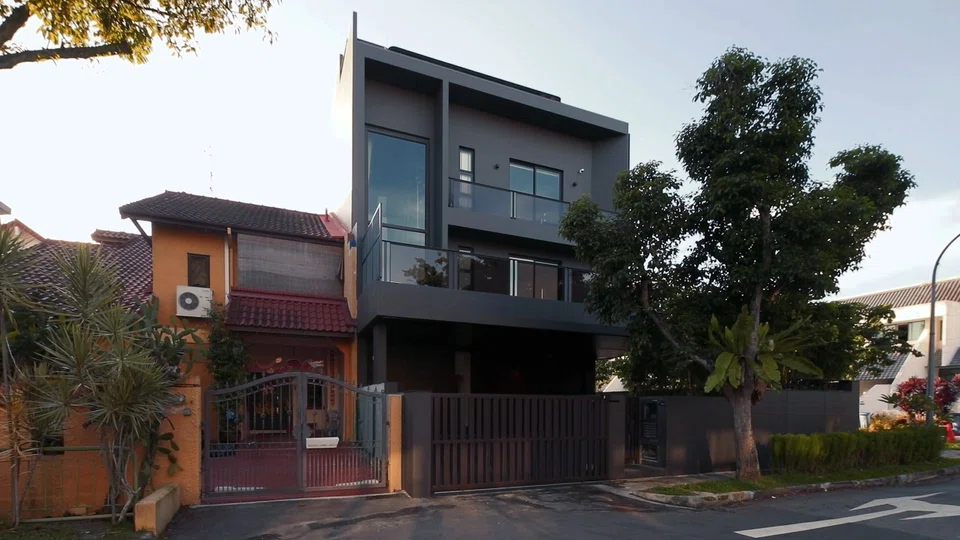 The four-storey corner semi-detached home sits on 3,889 square feet of land.