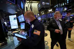 The Dow Jones Industrial Average fell 129.6 points, or 0.38 per cent, at the open to 34265.45. 