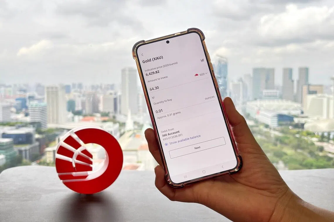 Through the OCBC app, customers can buy paper gold or silver in real-time, 24/7 from as little as 0.01 ounces.